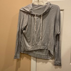 Foreign Exchange rayon hooded sweatshirt